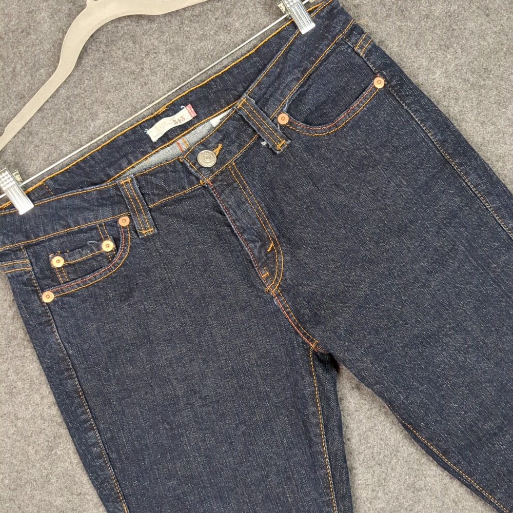 Levis 545 Low Skinny Jeans Womens 12 M Dark Wash Blue Denim Stretch 5-Pocket